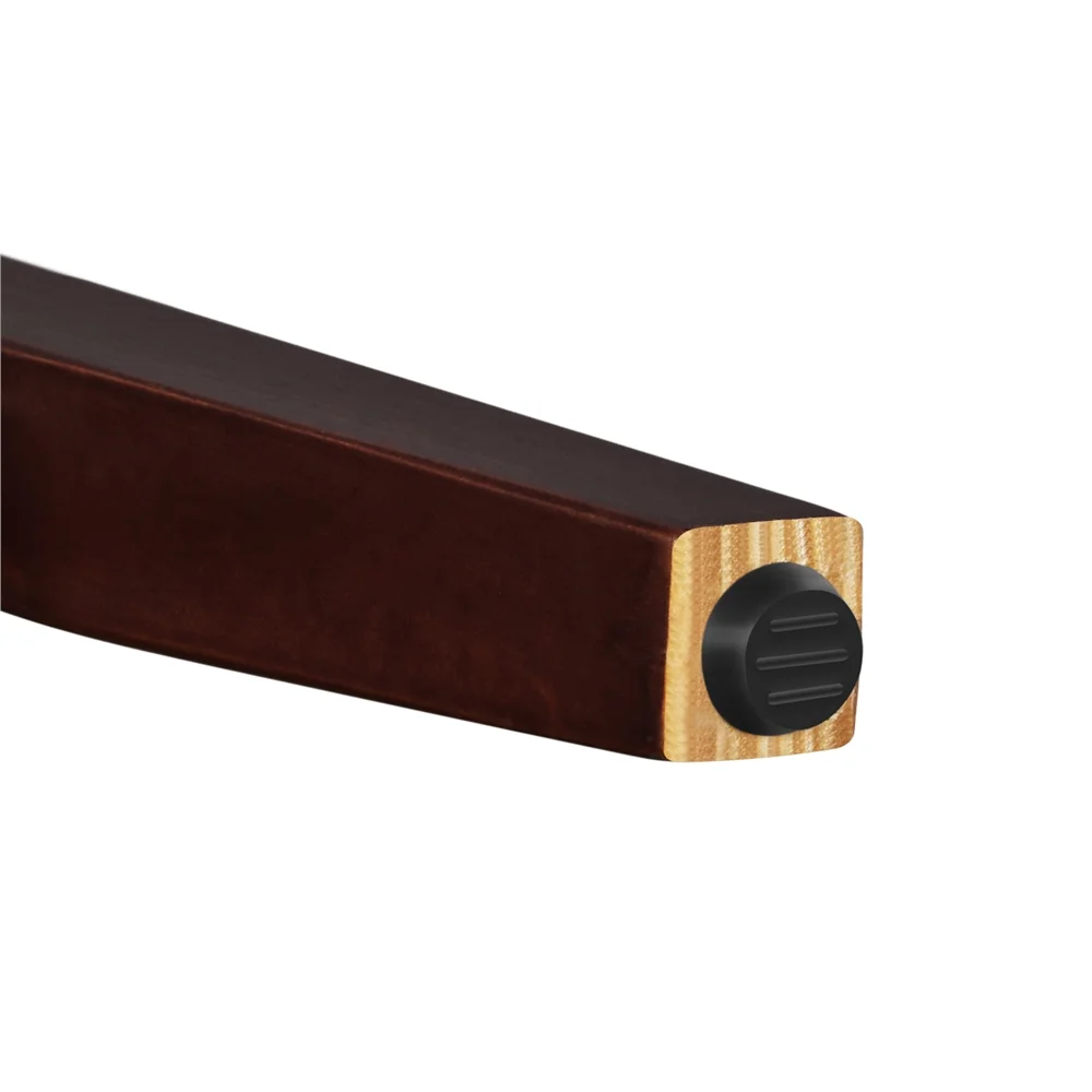 Easyfashion 2pcs Faux Leather Dining Chairs, Brown