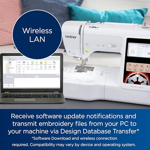 Brother LB5500M Marvel 2-in-1 Combo Sewing & Embroidery Machine, 16.5 x 7.76 x 12.1 inches, White