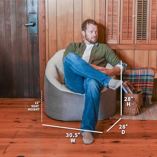 Big Joe Milano Lenox Denim Cobalt Beanbag Chair