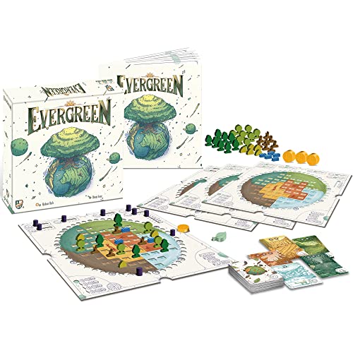 Evergreen - (English), Abstract Strategy Board Game, Board Game for Adults and Family, Allowing a Total of 1 to 4 Players, Ages 8+, 45-60 Min