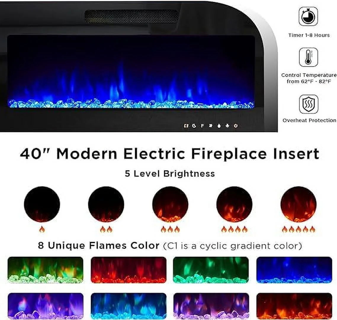 AMERLIFE Fireplace TV Stand, 80
