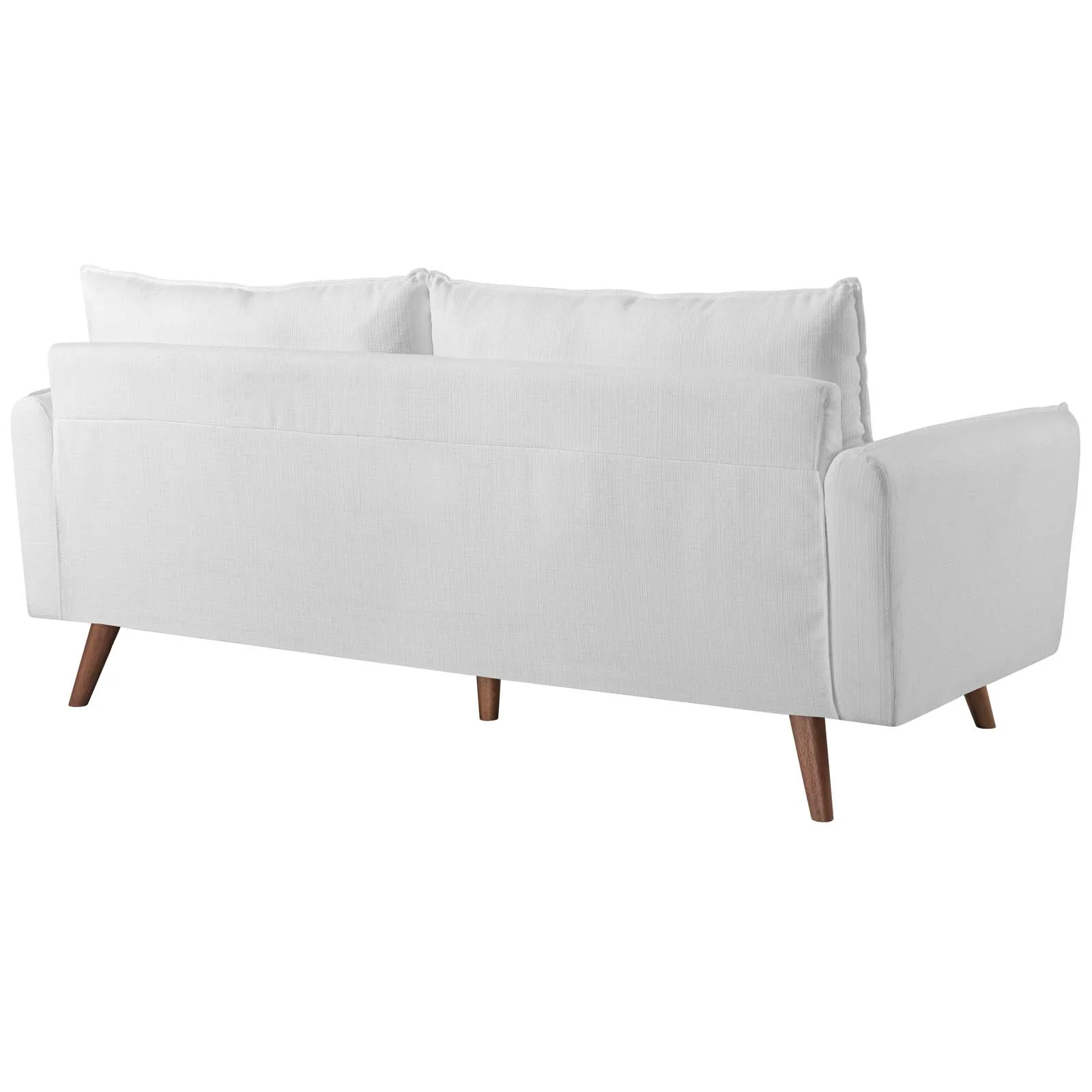 Modway Revive Upholstered Fabric Sofa and Loveseat Set in White