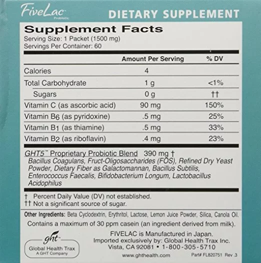 FiveLac - Five Lac Probiotic (60 Packets)