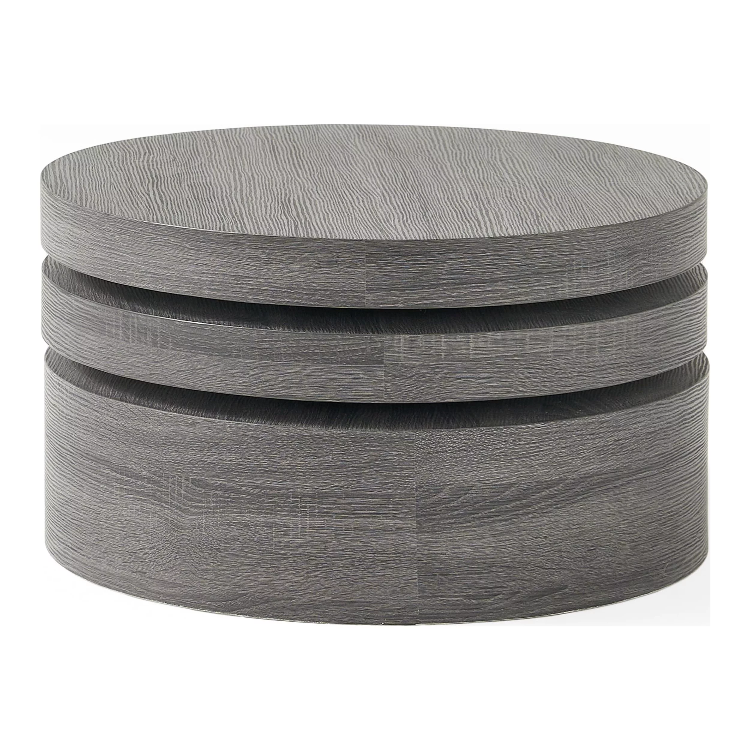 Genoa Small Oval Mod Rotatable Coffee Table, Black Sonoma Oak