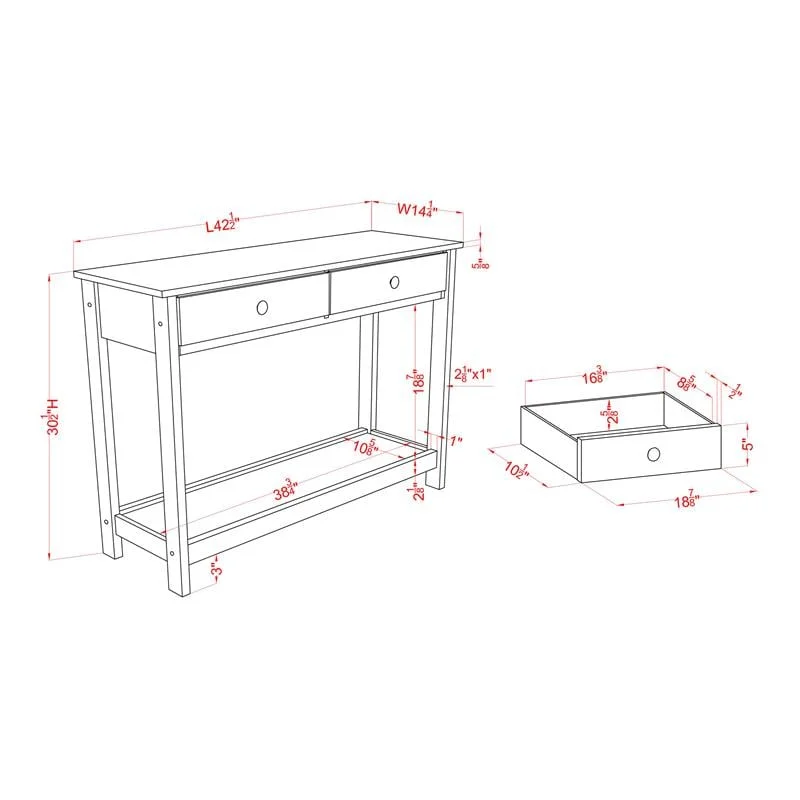 Bowery Hill Transitional 3-Piece Wood Coffee Table Set in Gray