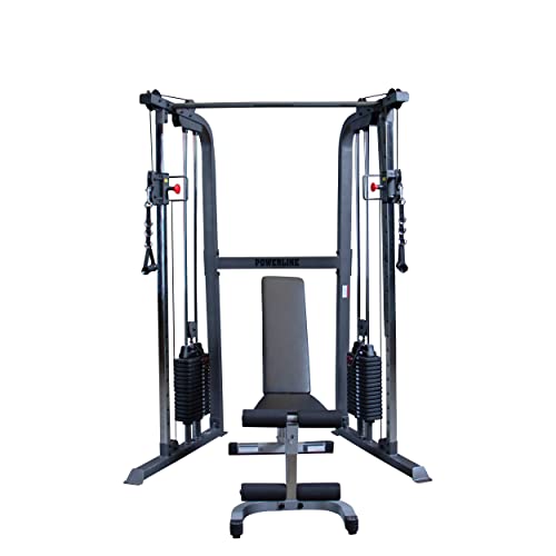 Body-Solid Powerline Cable Crossover Exercise Machine for Home & Commercial Gym, Functional Training Center with Dual Weights Stack for Cable Workout