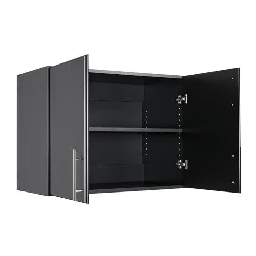 Prepac Elite 16 inch Stackable Wall Cabinet, Black