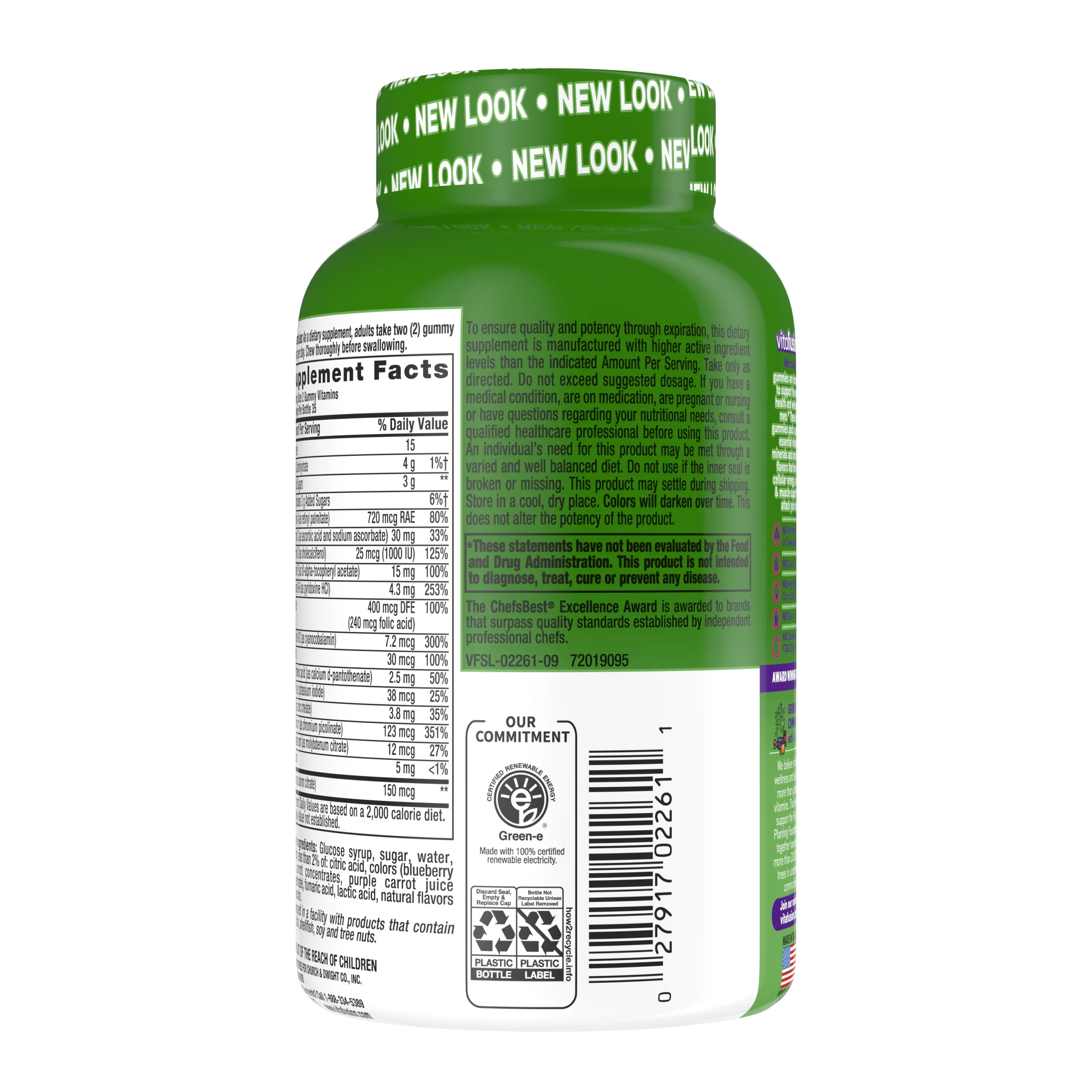 Vitafusion Men's Daily Multivitamin Gummy 70 ea (Pack of 6)