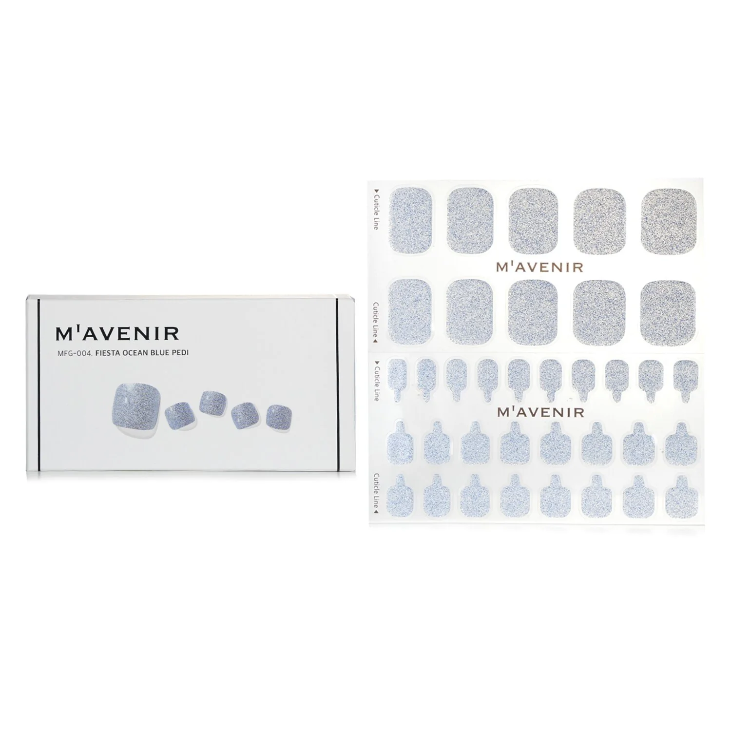 Mavenir Nail Sticker (Blue) - # Blue Leaf Nail  32pcs