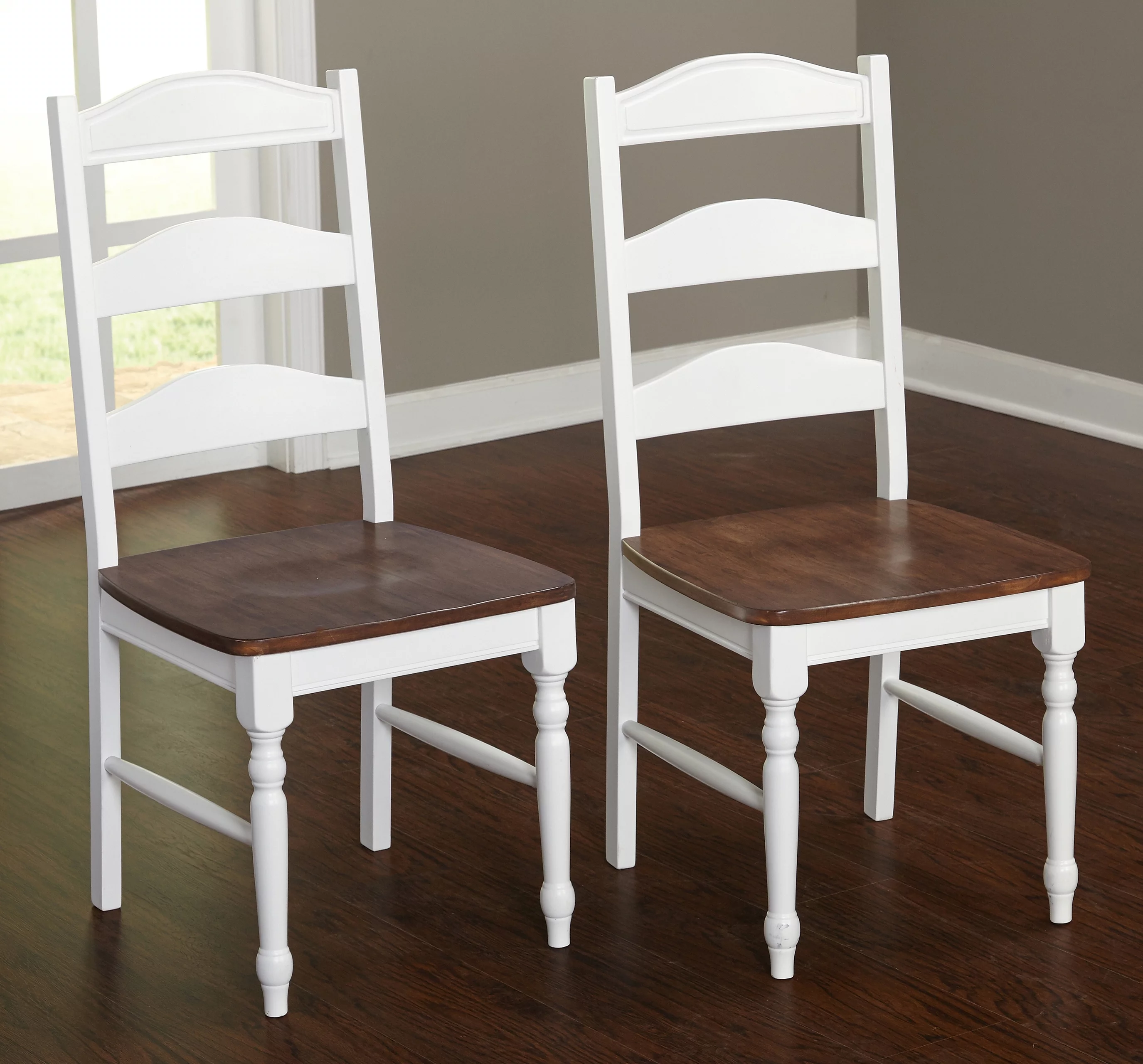 Skipton Dining Table, White, Walnut