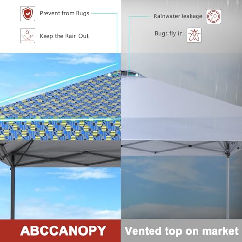 ABCCANOPY Pop Up Canopy - Outdoor Patio Portable Canopy Tent Heavy Duty for Backyard and Deck with 4 Sandbags(White, 10x10)