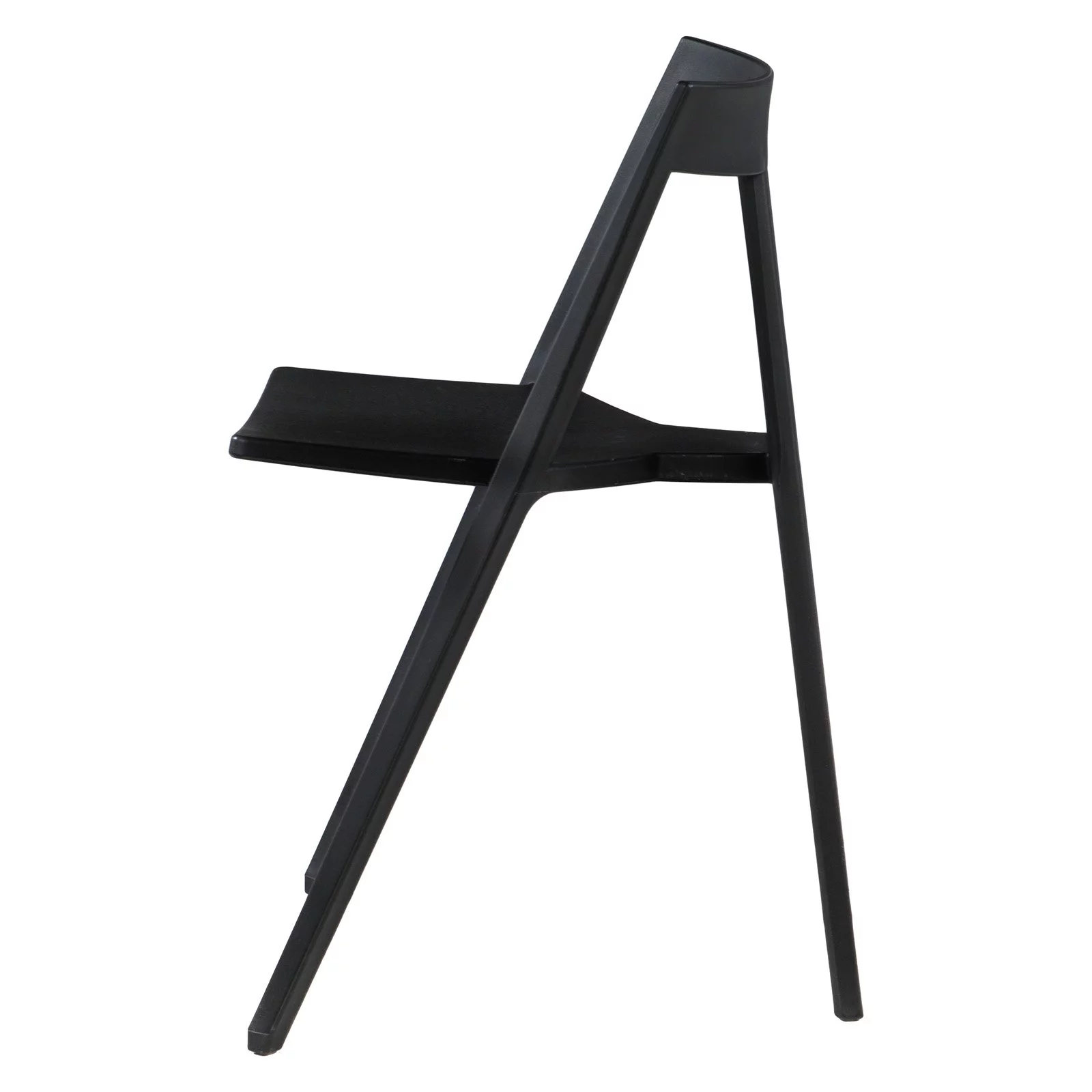 Max RPP-MILAN-BLK Milan Resin Polypropylene Stackable Event Chair - Black