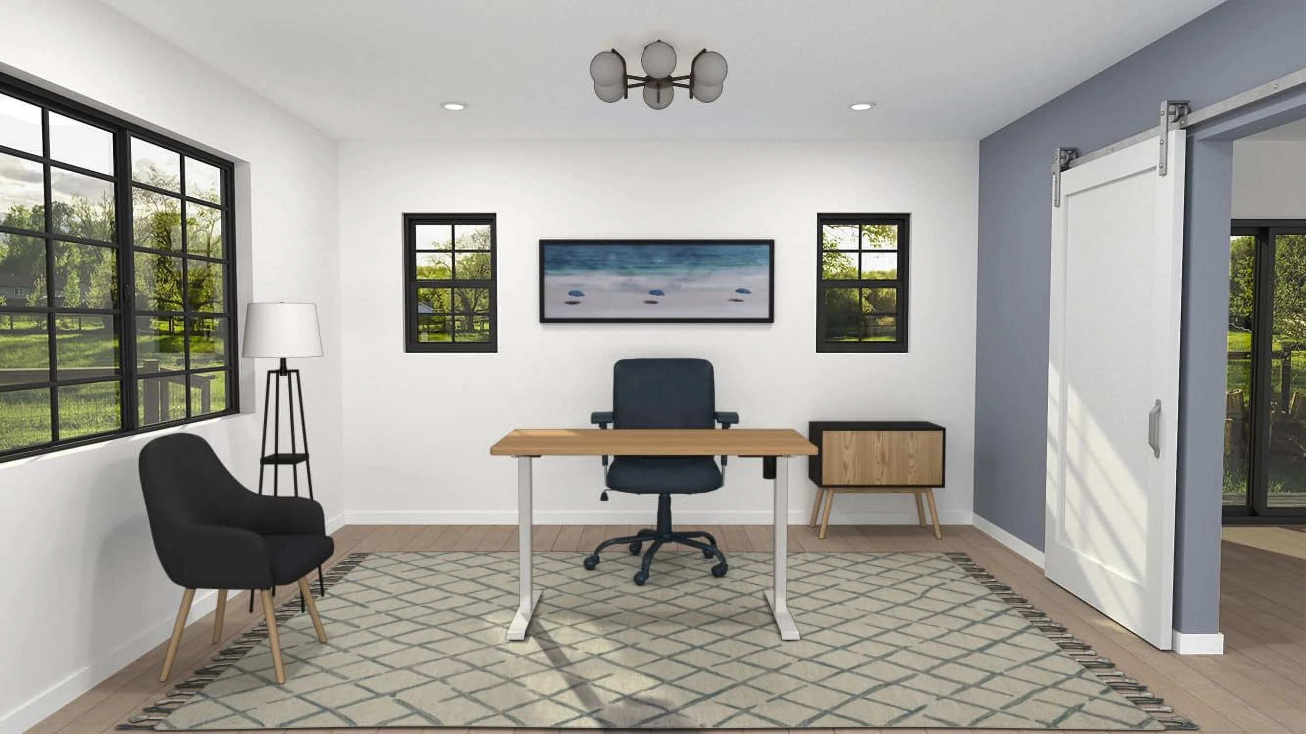 Big And Tall Swivel/Tilt -Back Chair, Height Adjustable T-Bar Arms, Black