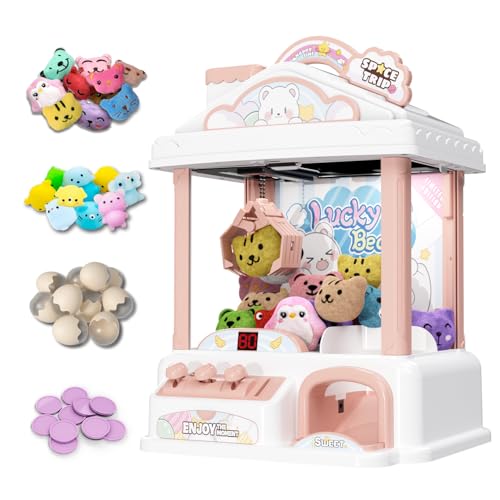 Claw Machine for Kids, Snow Bear Theme Mini Vending Machine for Girls Age 6-8, Candy Grabber Dispenser Toy Machine for Boys, Girl's Birthday Gifts for Age 3+, Fun Toys Perfect for Family, Party
