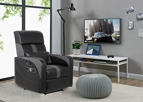 X Rocker Gamma Recliner Gaming Chair, 2.1 Bluetooth Audio System, Headrest Mounted Speakers, Built-in Footrest and Cupholder, 718001, 34.84