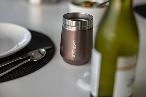 Stanley GO Everyday Wine Tumbler 10 oz | Press Fit Drink Through Lid | Beverage, Coffee, and Cocktail Cup | Insulated Stainless Steel Wine Glass | BPA-Free | Ash