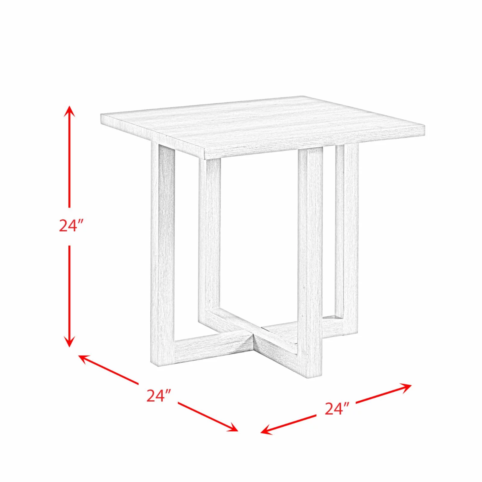 Picket House Furnishings Dawson End Table in Grey