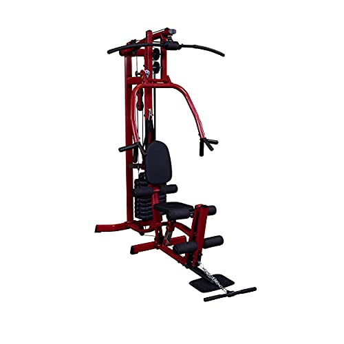 by Body-Solid (BFMG30) Multi-Station Single Weight Stack Home Gym Machine, Arm & Leg Strength Training Functional Exercise, Red