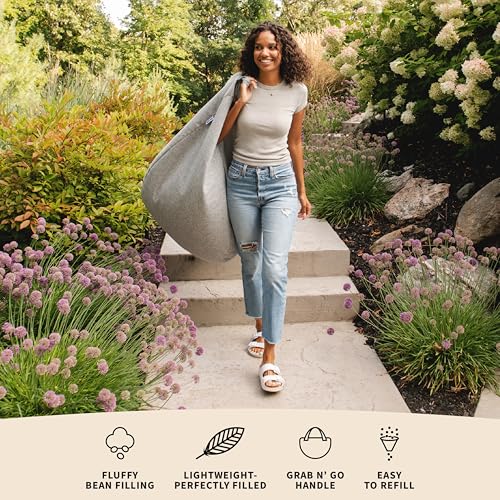 Big Joe Tuffet Weatherproof Bean Bag Chair, Paprika Bella Sunmax, Durable Weather Resistant Fabric, 2.5 feet Teardrop