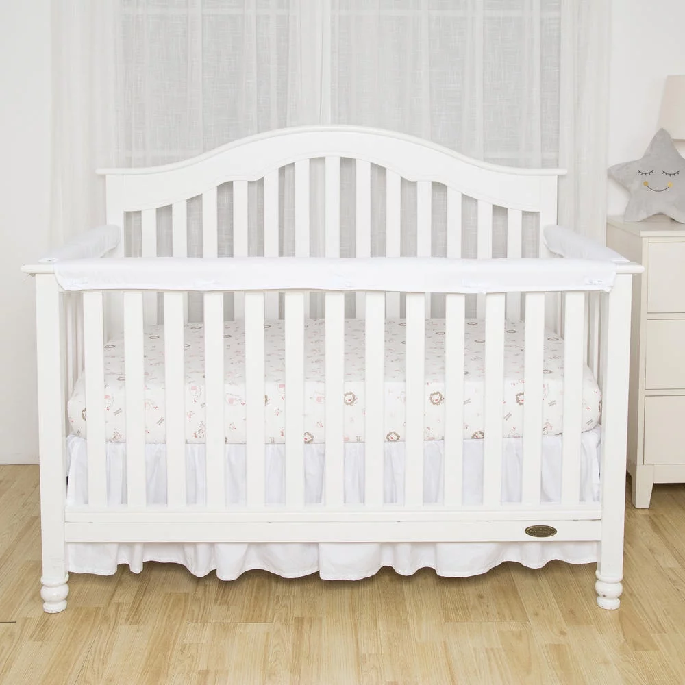 IKOMMI Soft Bed Edge Anti Collision Cover, 3 Pieces (one Set) Wrapped Edge Protector Strip Cushion for Teething Bed Guardrail Cover Furniture Boys & Girls for Standard Crib