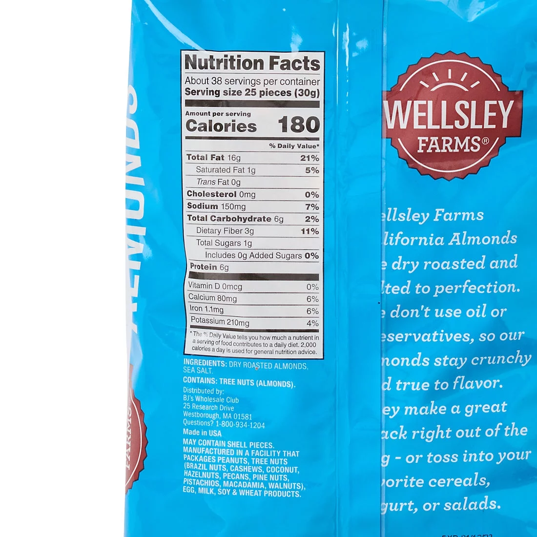 Wellsley Farms Almonds, 40 oz.