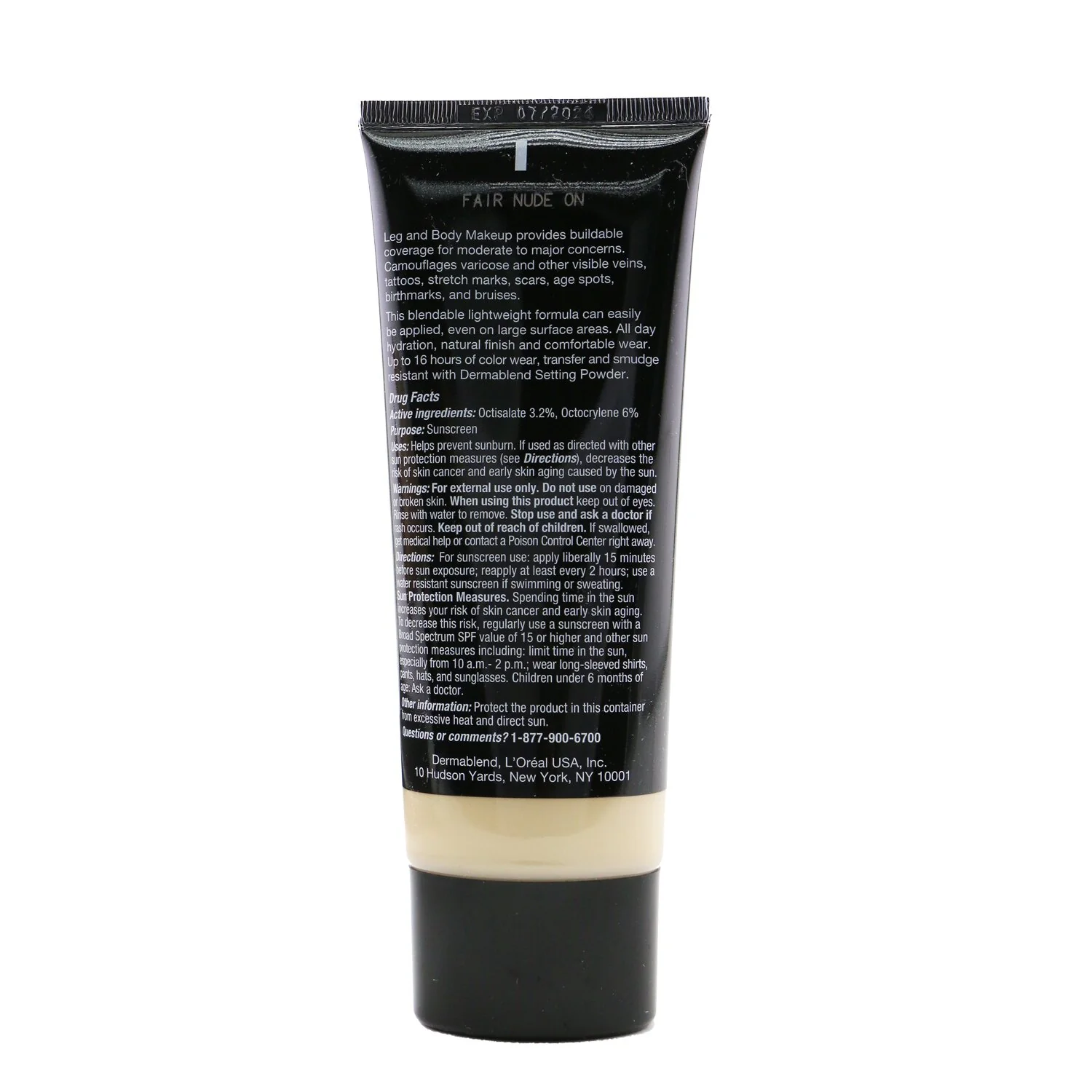 Dermablend Leg and Body Make Up Buildable Liquid Body Foundation Sunscreen Broad Spectrum SPF 25 - #Deep Natural (Exp. Date 12/2022)  100ml/3.4oz
