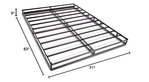 Amazon Basics Smart Box Spring Bed Base, 7-Inch Height Mattress Foundation, Tool-Free Easy Assembly, Queen, 79