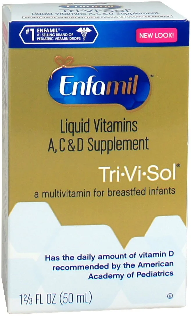 Enfamil Tri-Vi-Sol Vitamins A, C & D Supplement Drops 50 mL (Pack of 6)