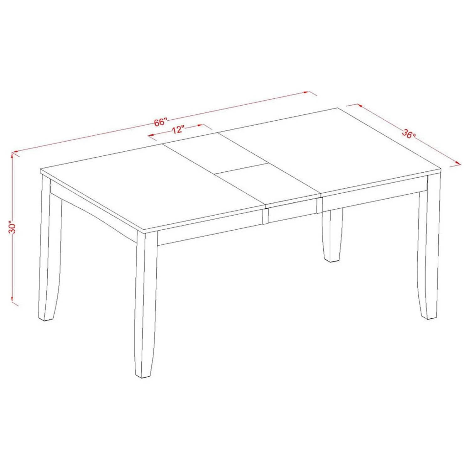 HomeStock Rococo Romance Rectangular Dining Table 36
