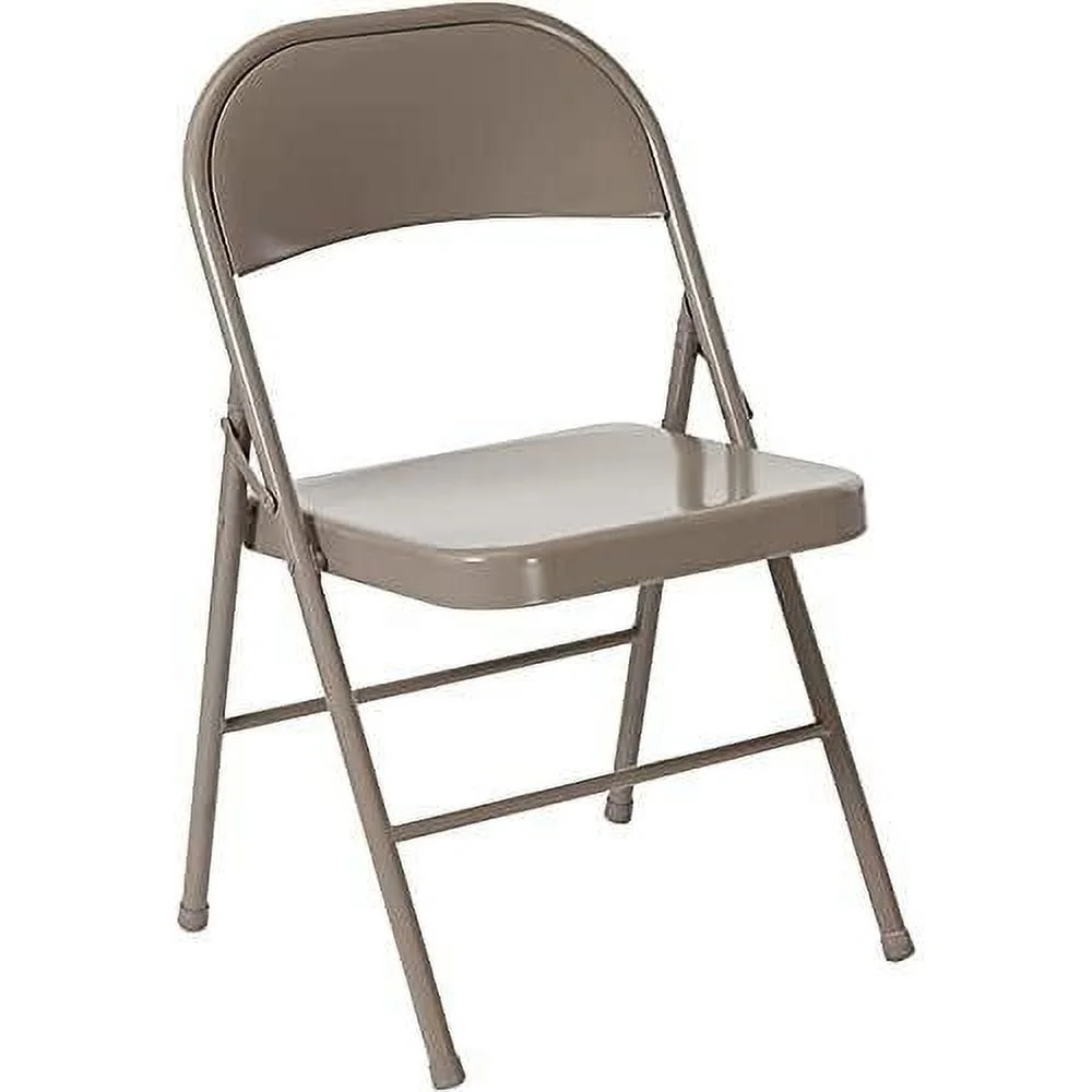 10 Pack Marvelius Double Braced Gray Metal Folding Chair