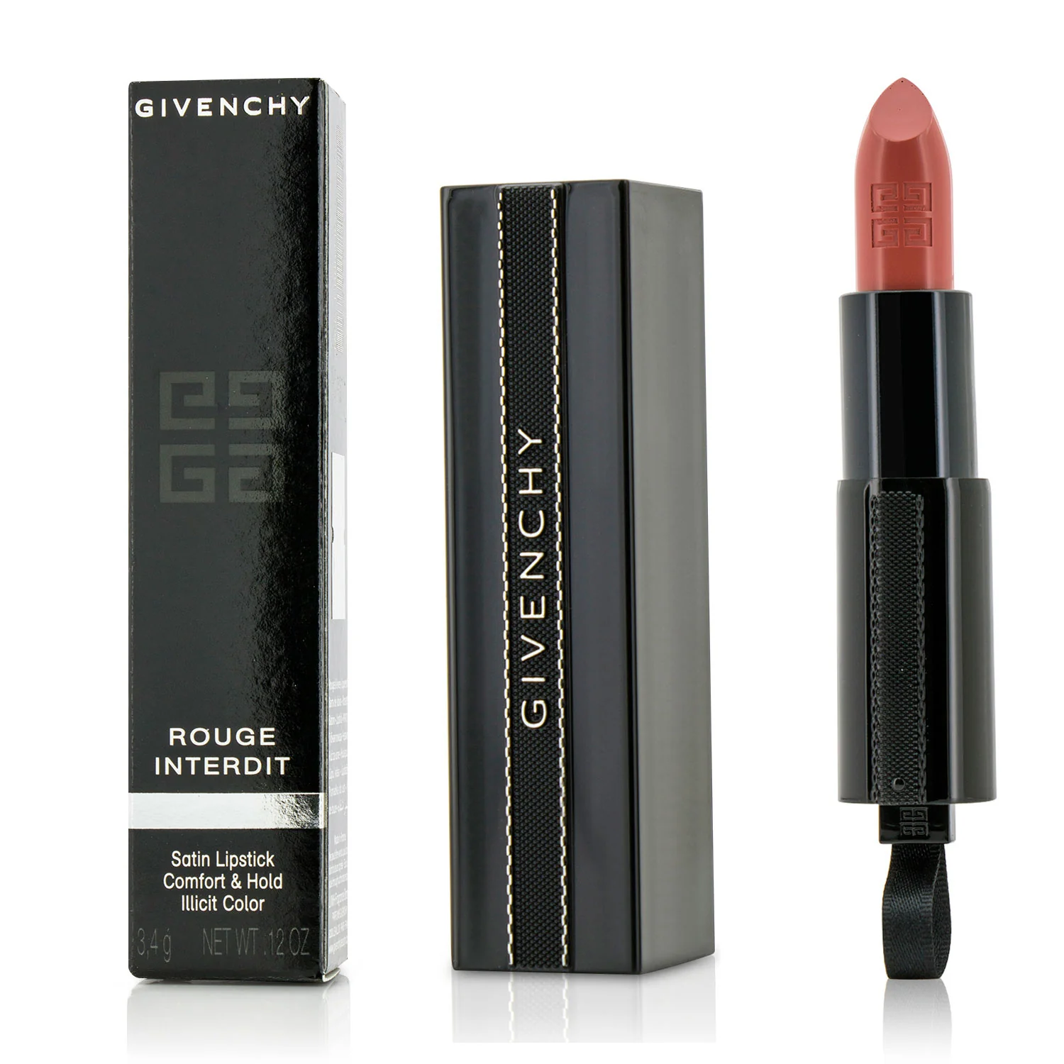 Givenchy Rouge Interdit Satin Lipstick - # 6 Rose Nocturne  3.4g/0.12oz