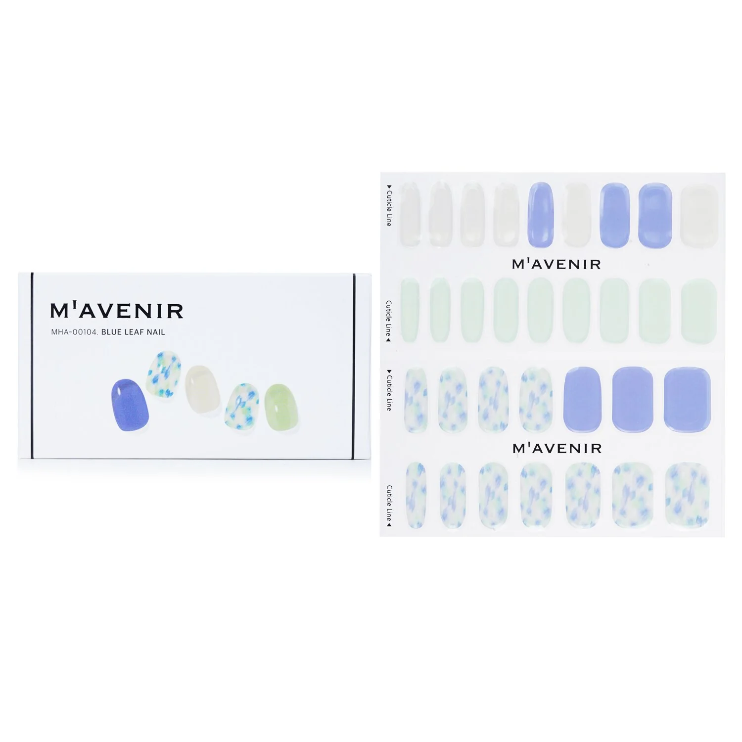 Mavenir Nail Sticker (Blue) - # Romantic Snow Night Pedi  36pcs