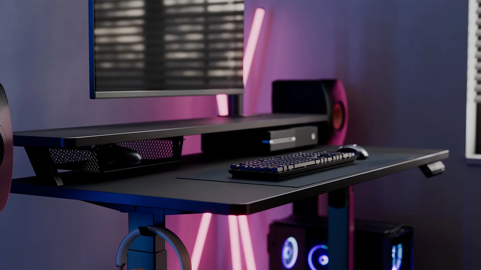 Fenge 2 Tier Electric Standing Desk Height Adjustable Stand up Desk