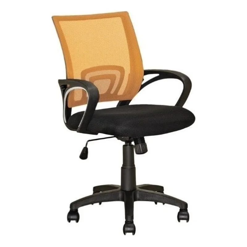 UrbanPro Contemporary Mesh Fabric Back Swivel Office Chair in Orange