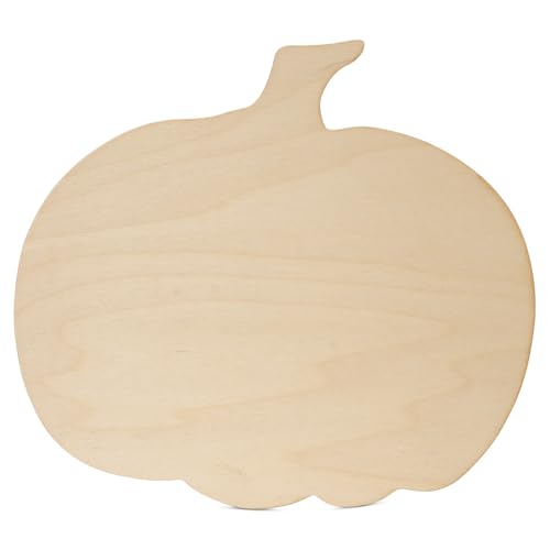 Large Wooden Pumpkin Cutouts 13-1/2 x 16-3/4-inch, 1/8 inch Thick, Pack of 2 Wooden Pumpkins for Crafts & Thanksgiving, by Woodpeckers