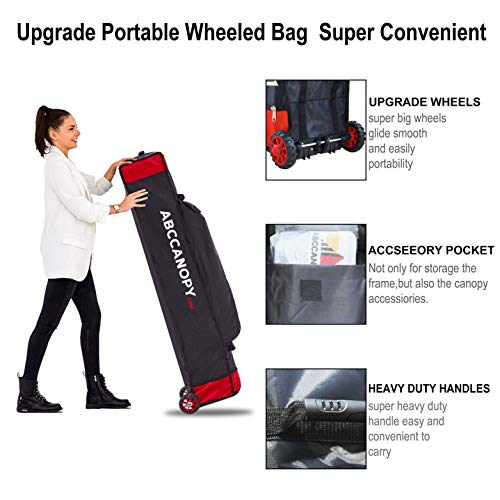 ABCCANOPY Easy Pop Up Canopy Tent with Sidewalls 10x10 Commercial -Series, White