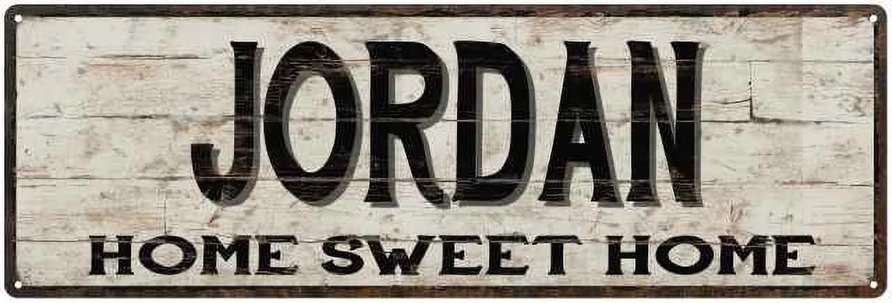 JORDAN Rustic Home Sweet Home Sign Gift 6x18 Metal Decor 206180084105