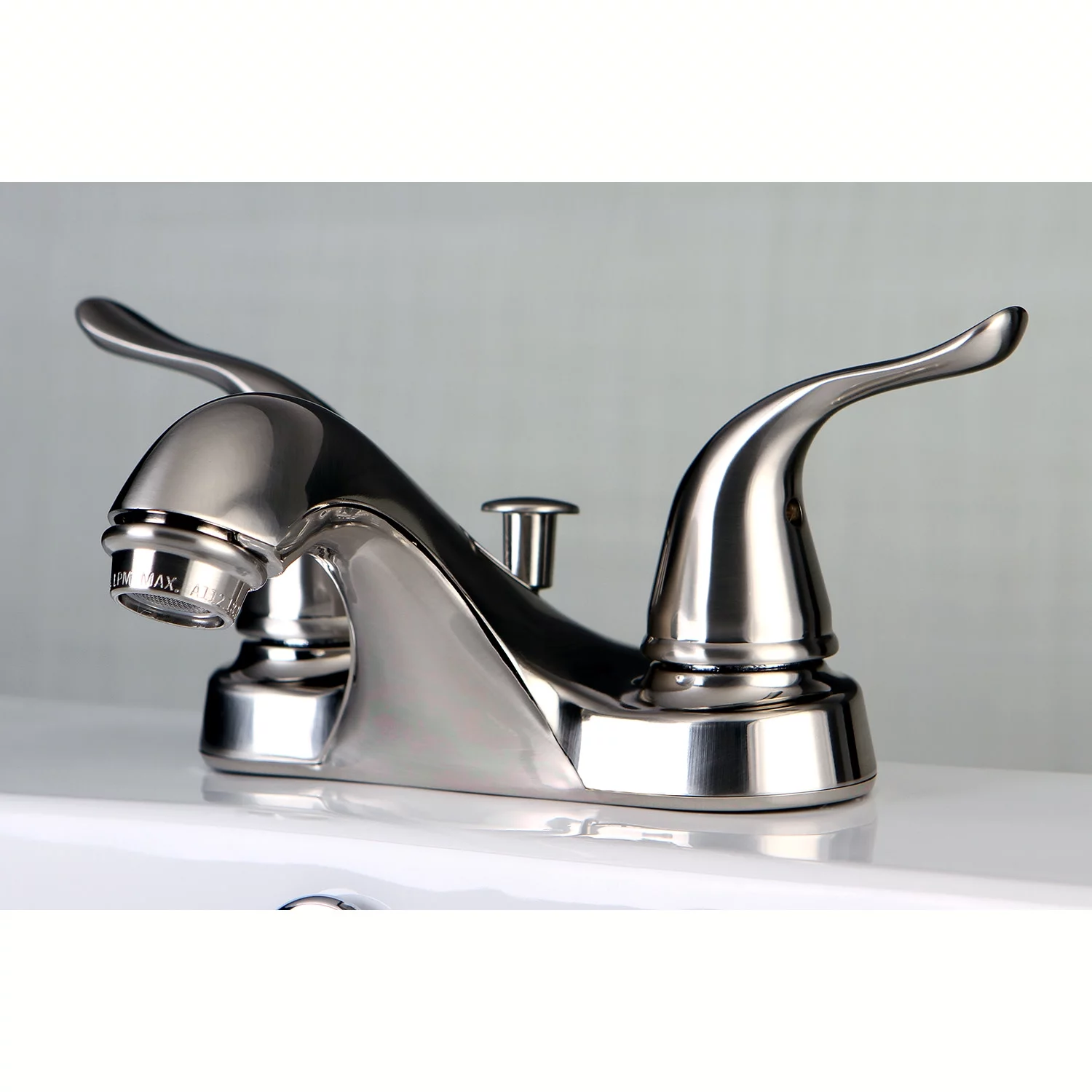 Kingston Brass FB5628YL 4 in. Centerset Bathroom Faucet, Brushed Nickel