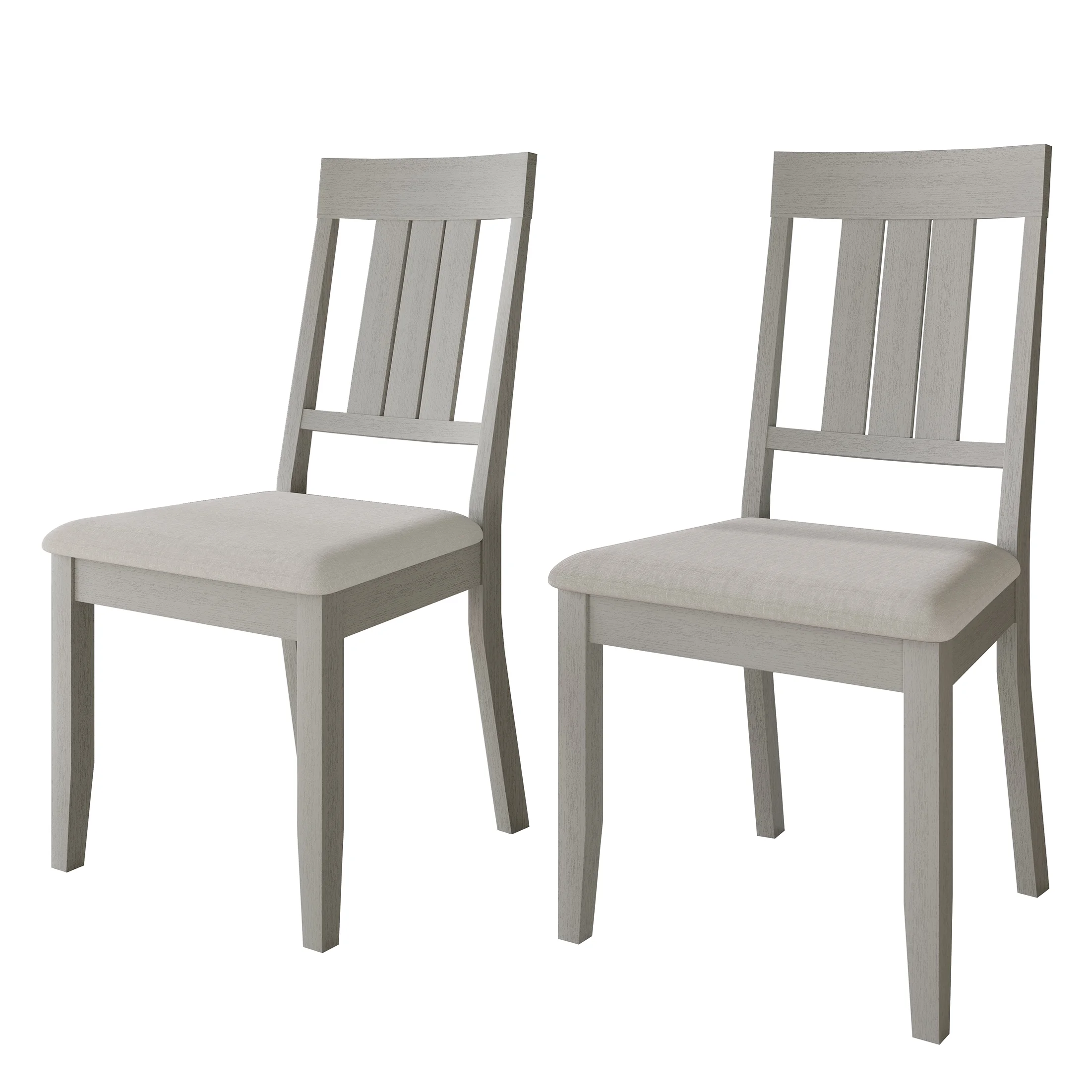 Castle Place Simple Wooden Dining Chair, Set of 2, White
