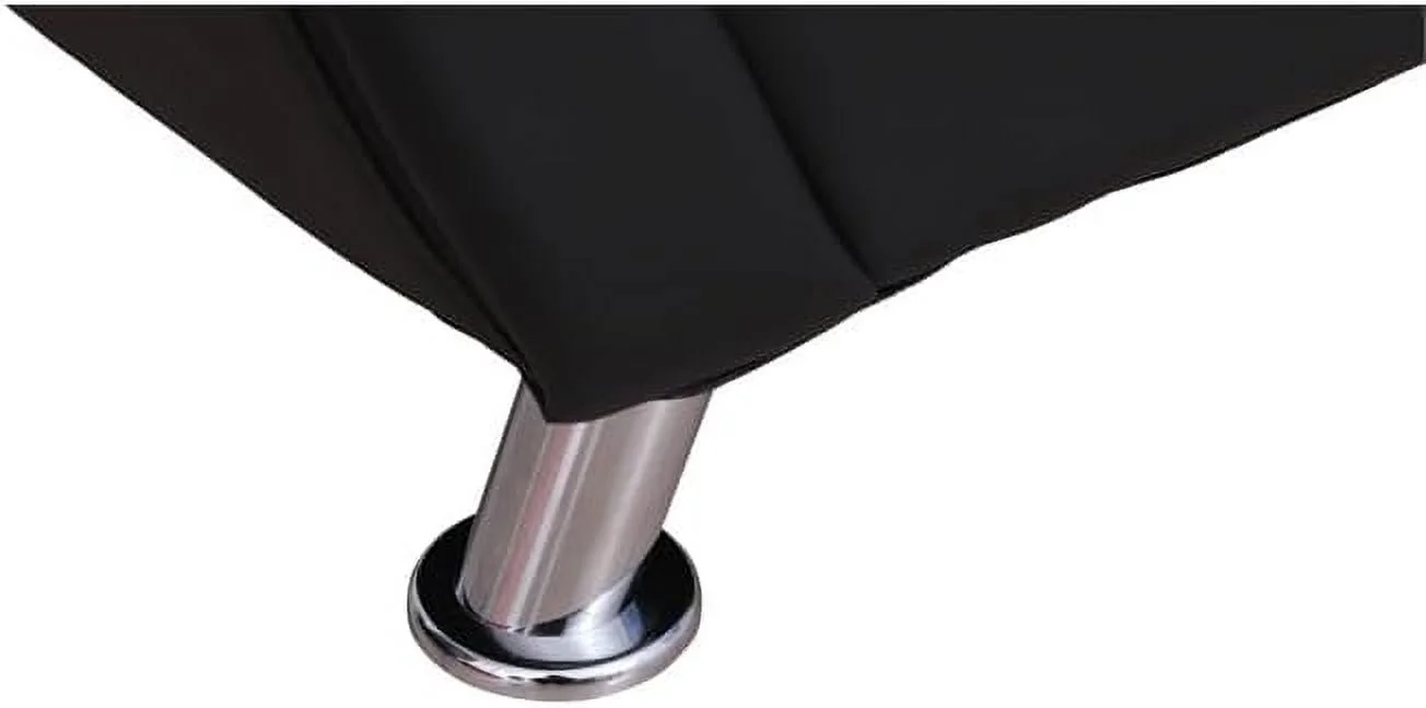 Faux Leather Living Room Loveseat In Black