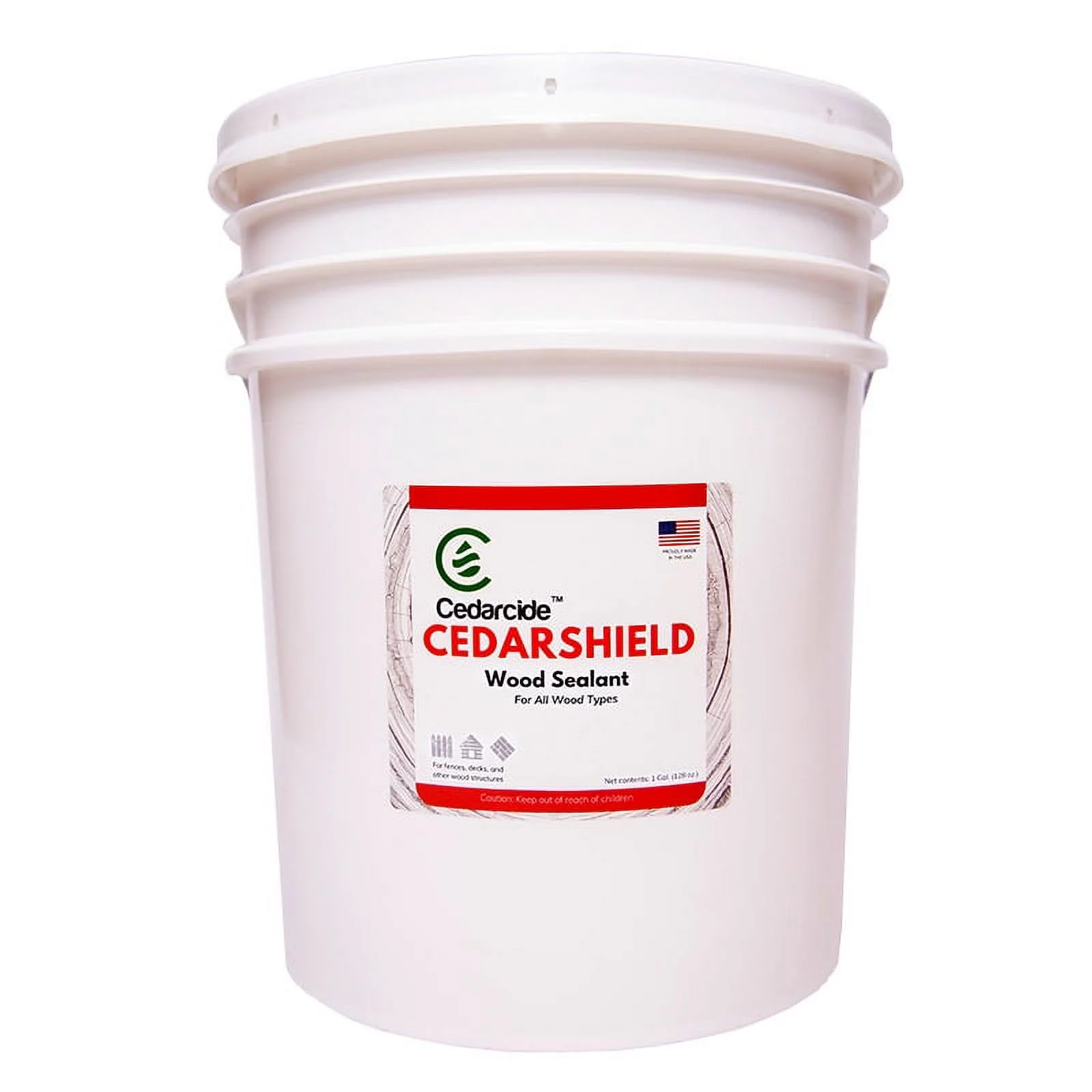 Cedarcide Cedarshield (5 Gallon Pail) | Non-Toxic Wood Treatment and Stabilizer |&nbsp; Protects Wood from Moisture and Decay