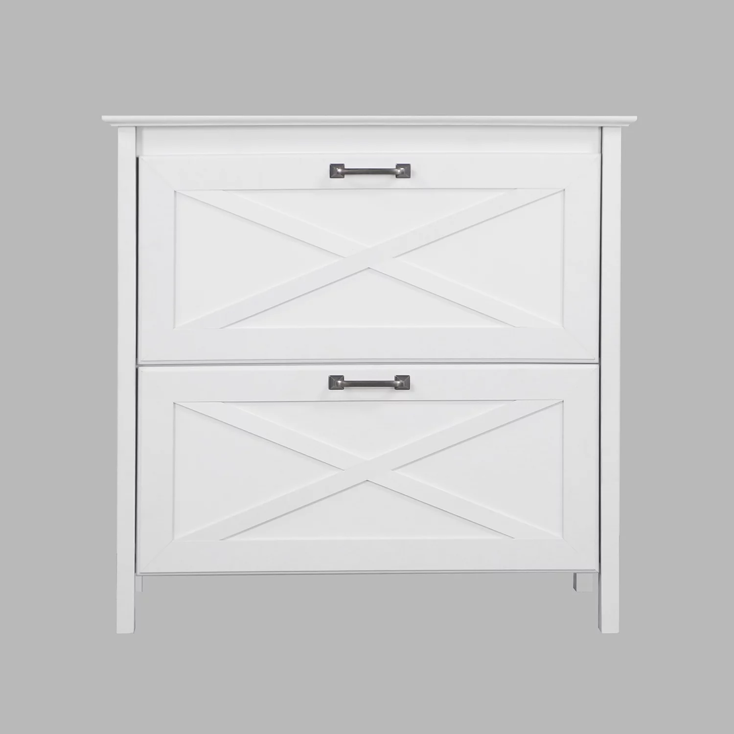Saint Birch Liam Wood White 2-Drawer File Cabinet