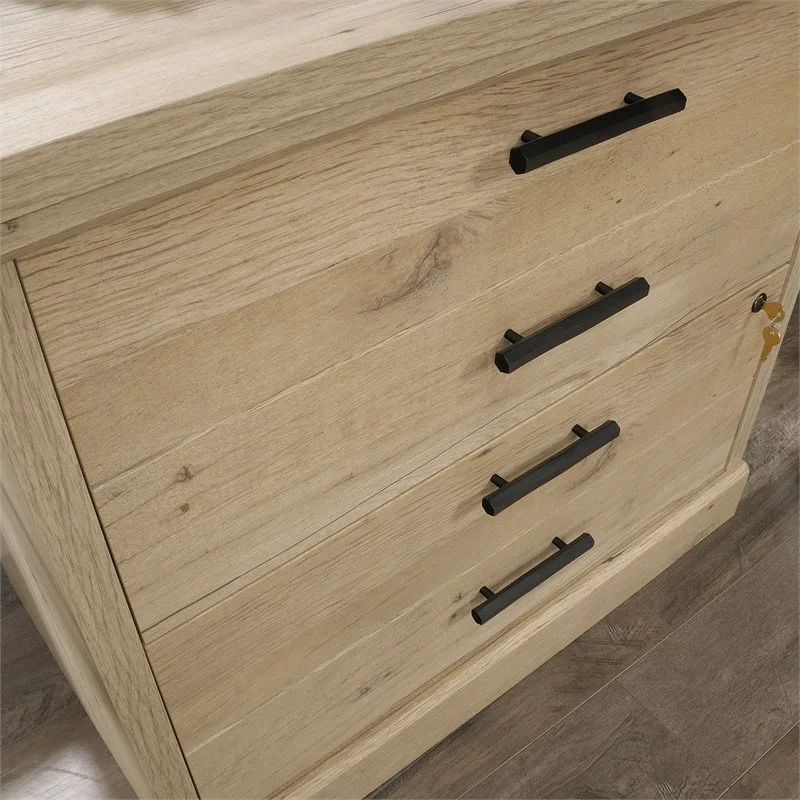 Pemberly Row Traditional Engineered Wood Lateral File Cabinet in Prime Oak