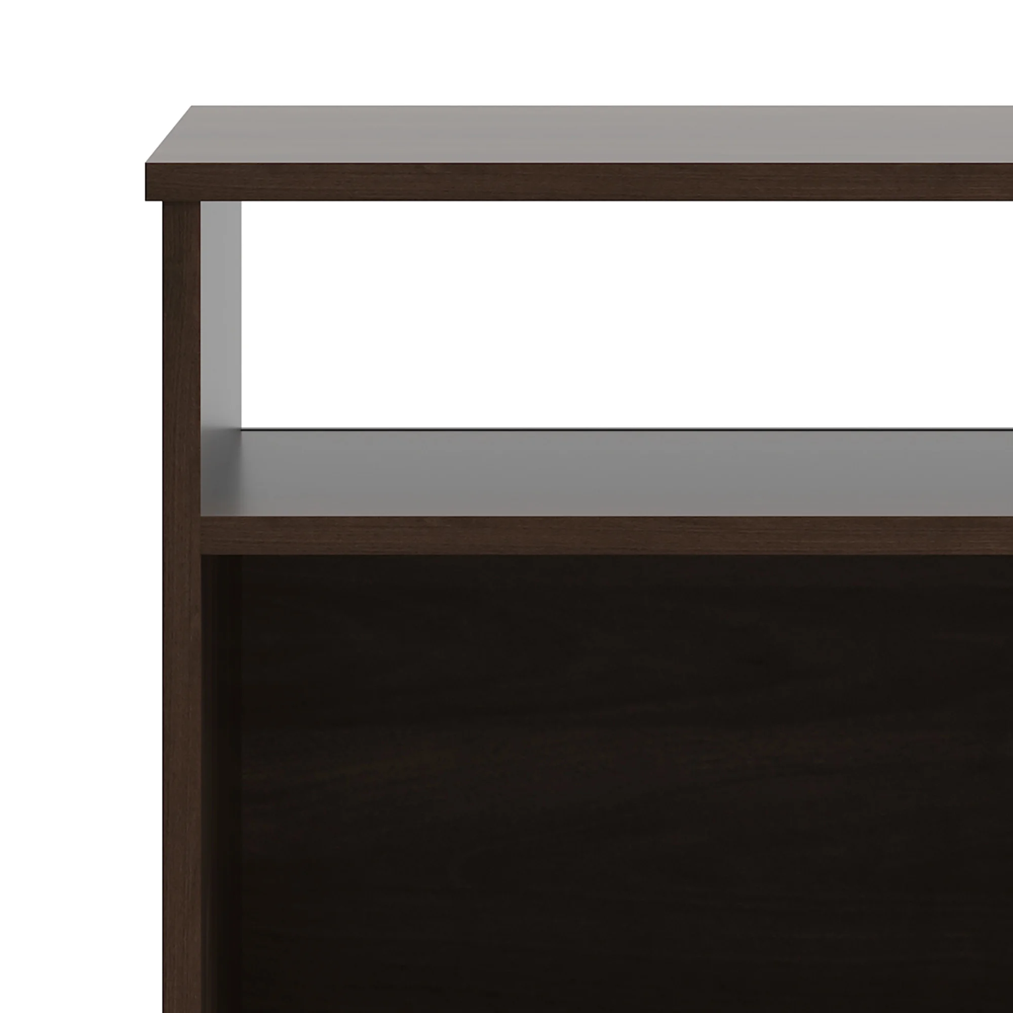 Mainstays Ardent Open Shelf Nightstand, Dark Walnut