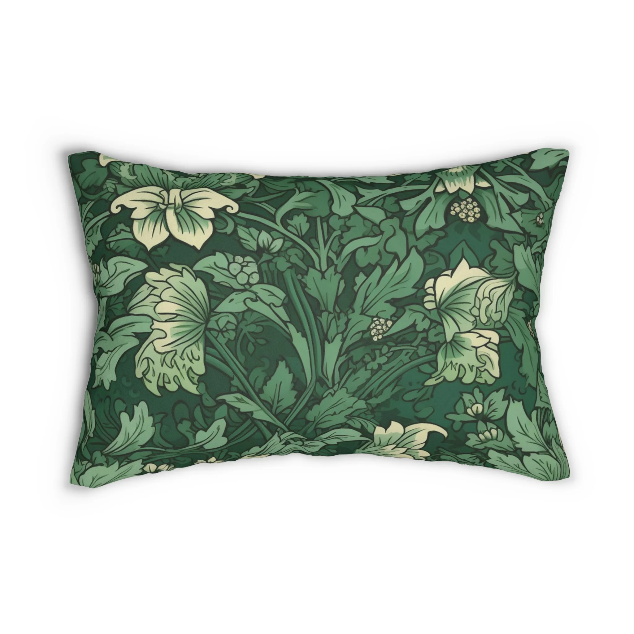Lumbar Pillow with Jacobean Design