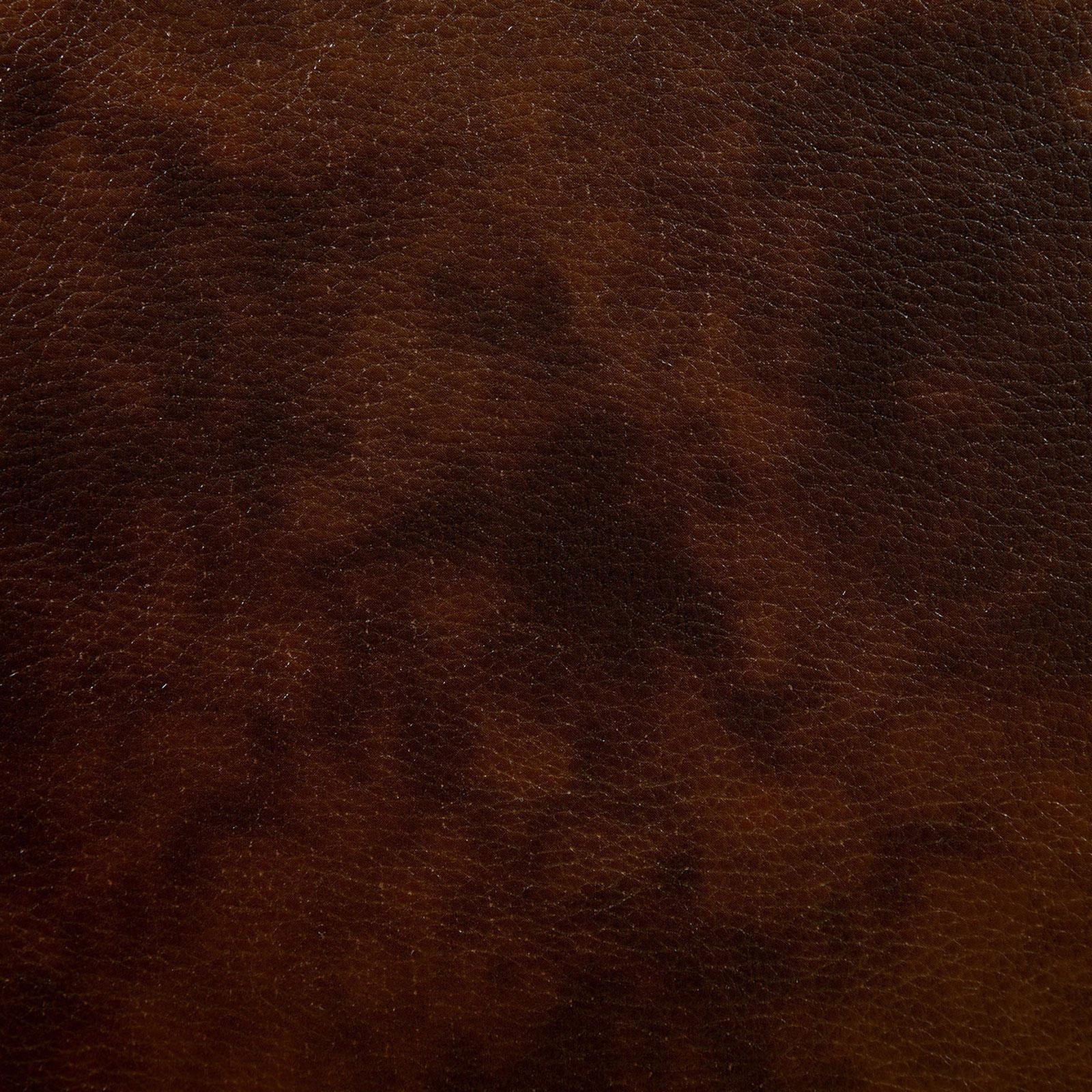 Transitional Brown Bonded Leather Sectional w/ cupholders Winslow FoA Group