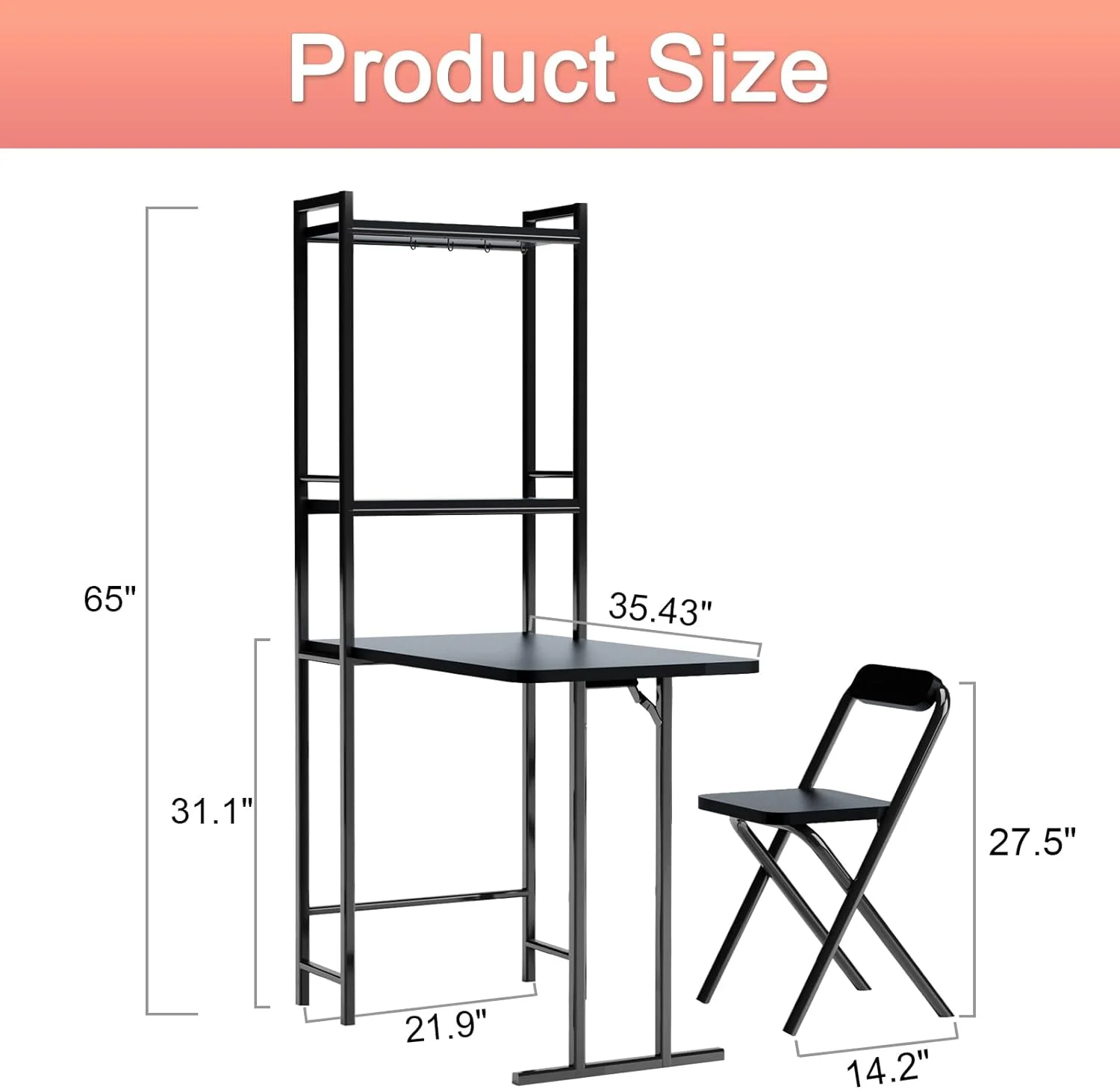 WAGEE 2024 New, Small Dining Table Set for 2, Bar Table and Chairs, Small Kitchen Table for 2, Kitchen Island with Seating, with Square Bar Stools, for Small Spaces, Kitchen, Living Room, Black