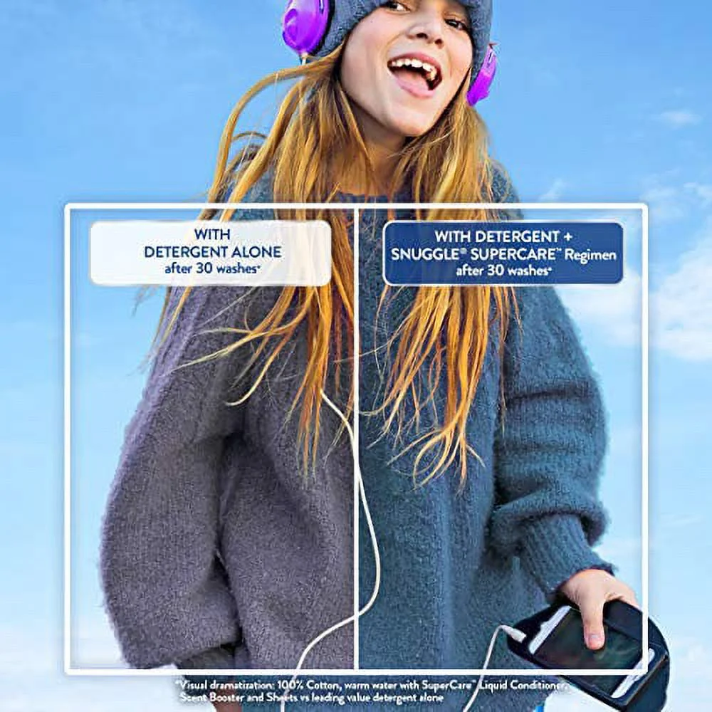 Snuggle SuperCare Fabric Softener Dryer Sheets, Lilies and Linen, 200 Count