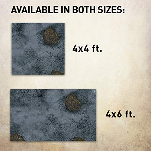 Battle Game Mat - 48x48 - Dungeons Tabletop Dragons Dice Role Playing Map - Wargaming RPG Warfare 40k Flames War - Reusable Miniature Figure Board Games - Warhammer Gaming Vinyl Mat