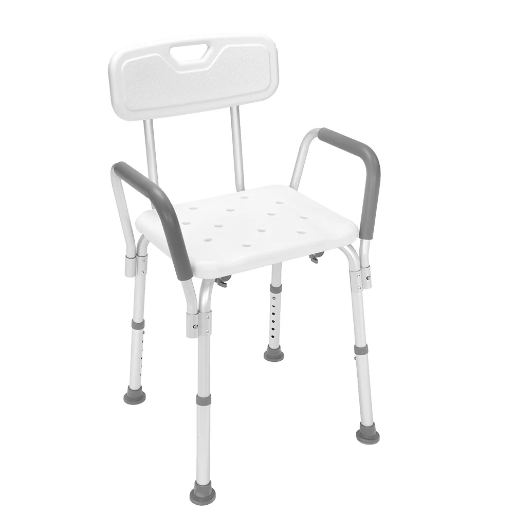 Zimtown Shower Chair with Arms, Heavy Duty Shower Seat Shower Stool for Handicap Elderly